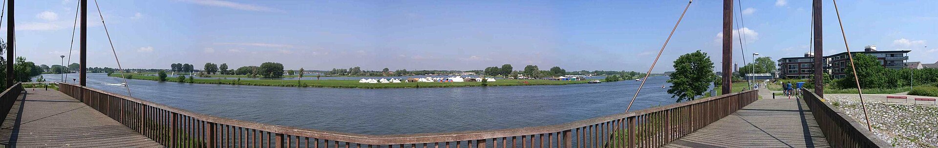 Maasplassen lakes near Roermond with beach and water